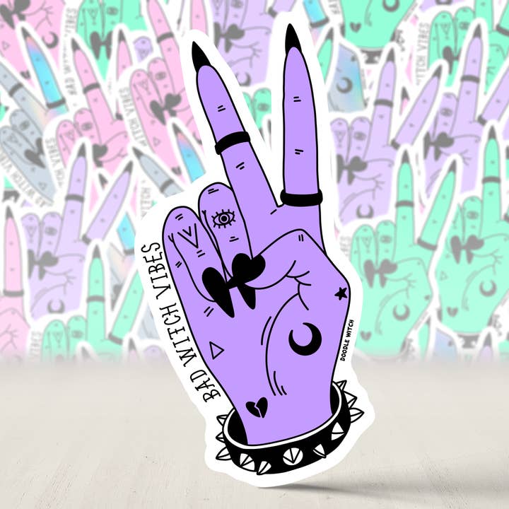 Bad Witch Vibes Sticker for wholesale by DoodleWitch