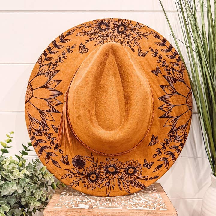 Willie & Dolly Designs - Wholesale Cowboy Hat - Women's - Engraved Floral Hat0