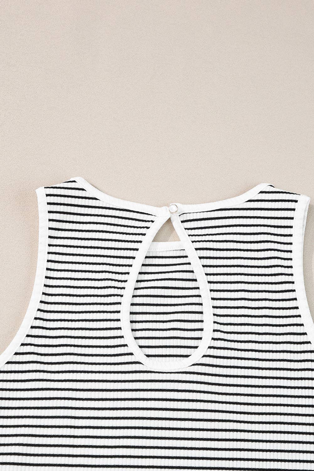 Lovesoft - Wholesale Knit Top - Women's - Striped Print Ribbed Knit Sleeveless Top4