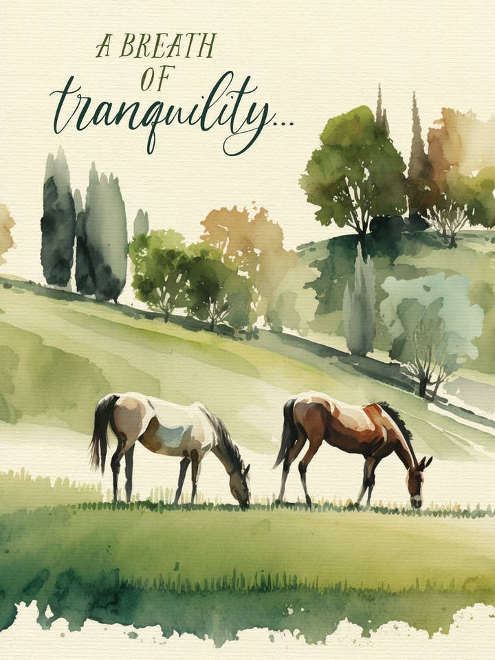 GW/Tranquil Field pour la vente par Greeting Cards by Norcard