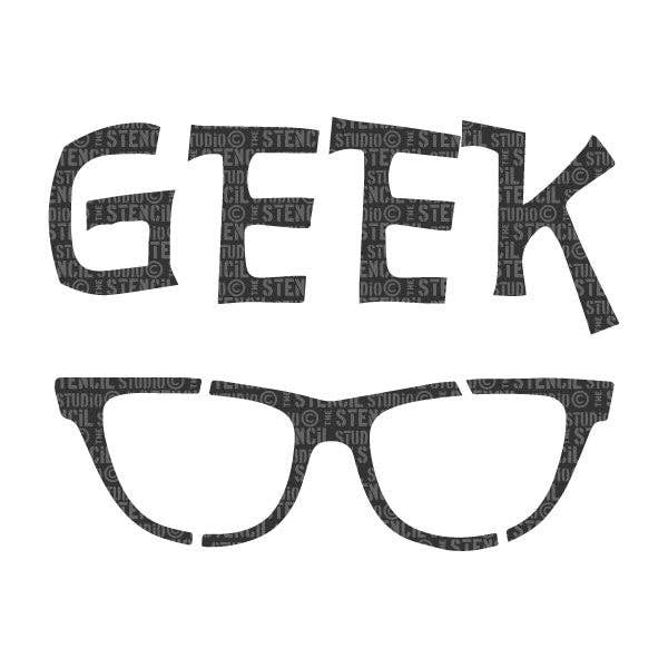 GEEK Glasses Stencil for wholesale by The Stencil Studio