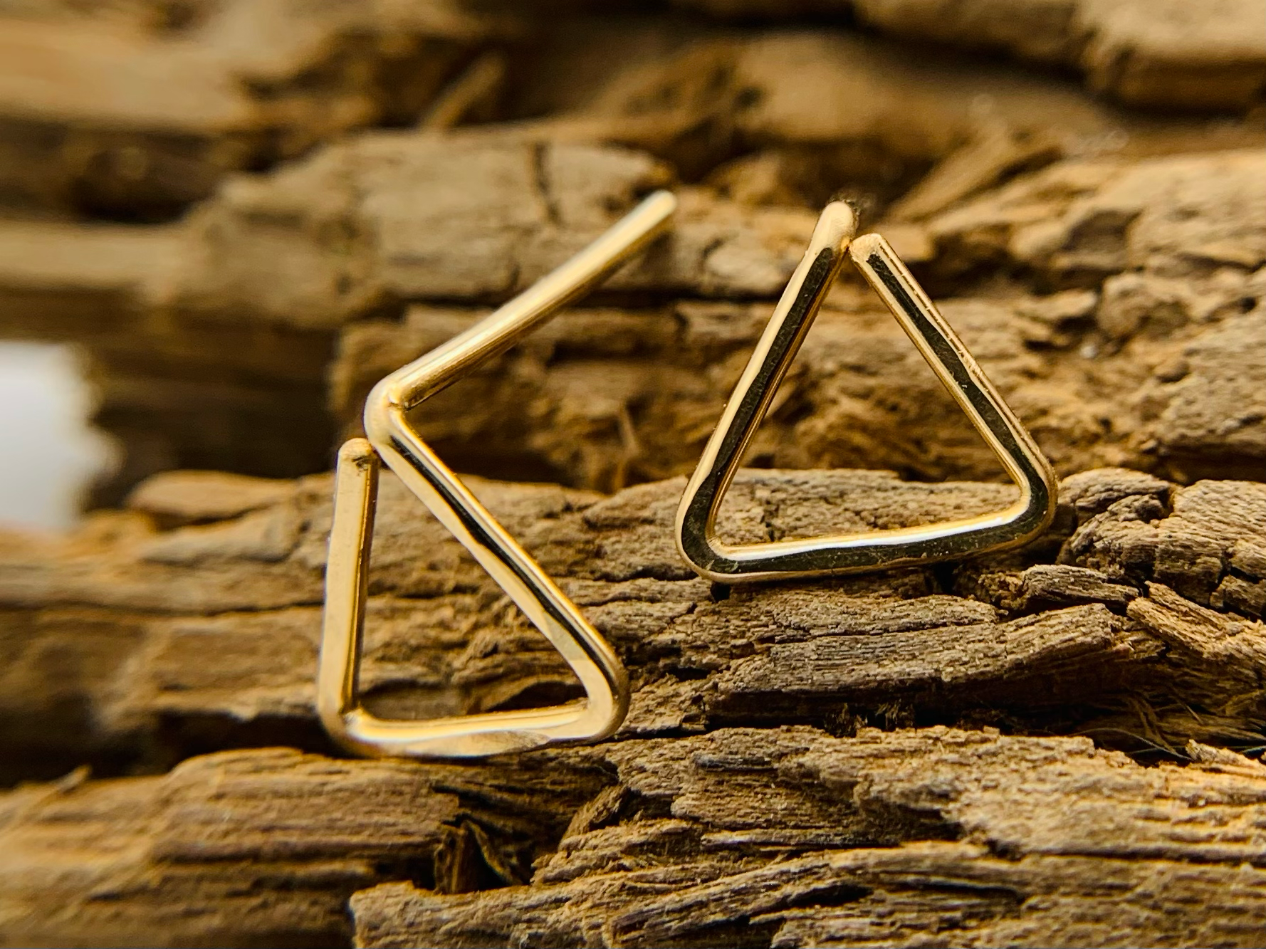 Rachel Renee Jewelry - Wholesale Stud/Post Earrings - JAMIE Triangle Hammered Stud2