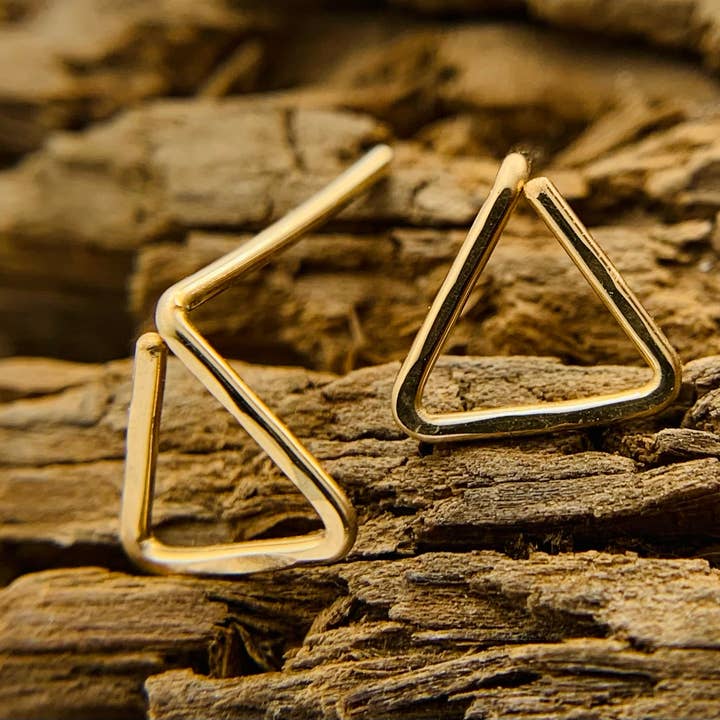 Rachel Renee Jewelry - Wholesale Stud/Post Earrings - JAMIE Triangle Hammered Stud2