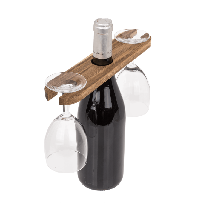 Out of the blue KG - Vendita all'ingrosso Set di attrezzi per vino - Wine Butler in legno di acacia oliato, ca. 25 x 6 x 1 cm2