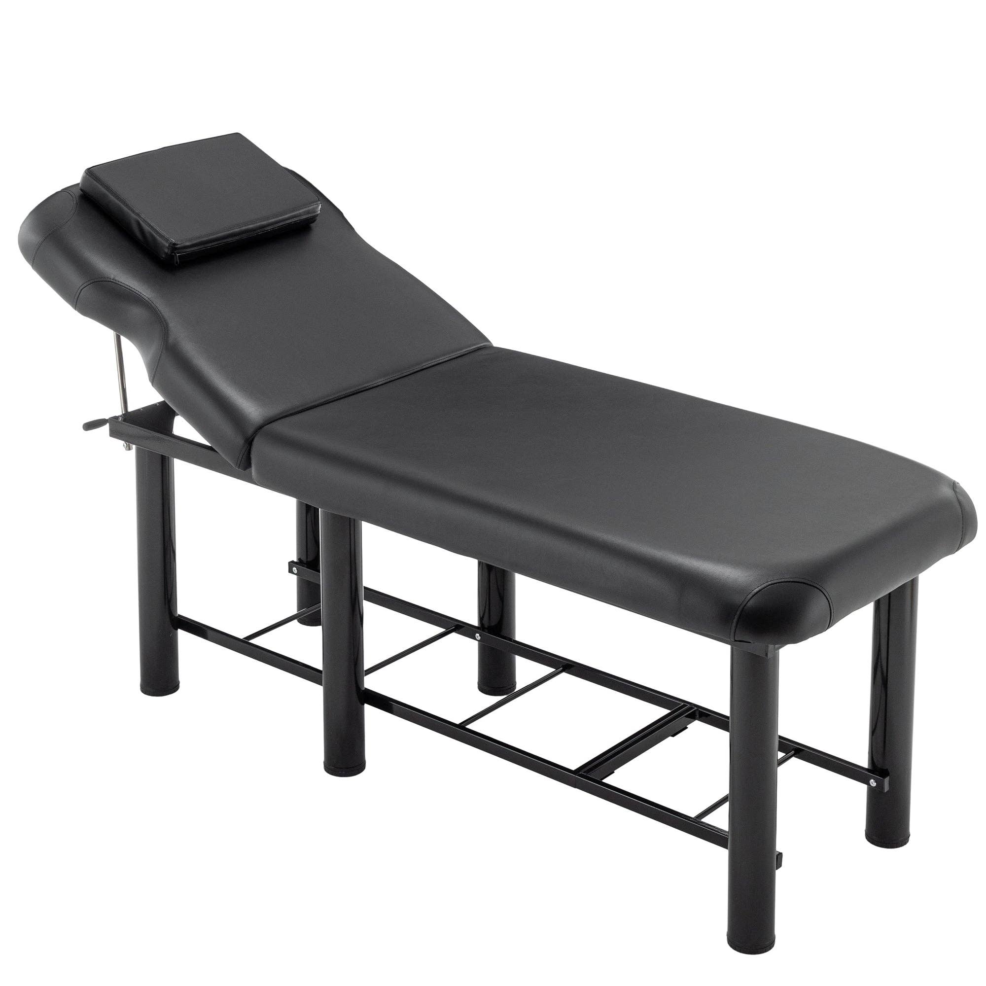 39F Inc. - Vente Chaises - Table de massage professionnelle noire avec rangement et appui-tête1