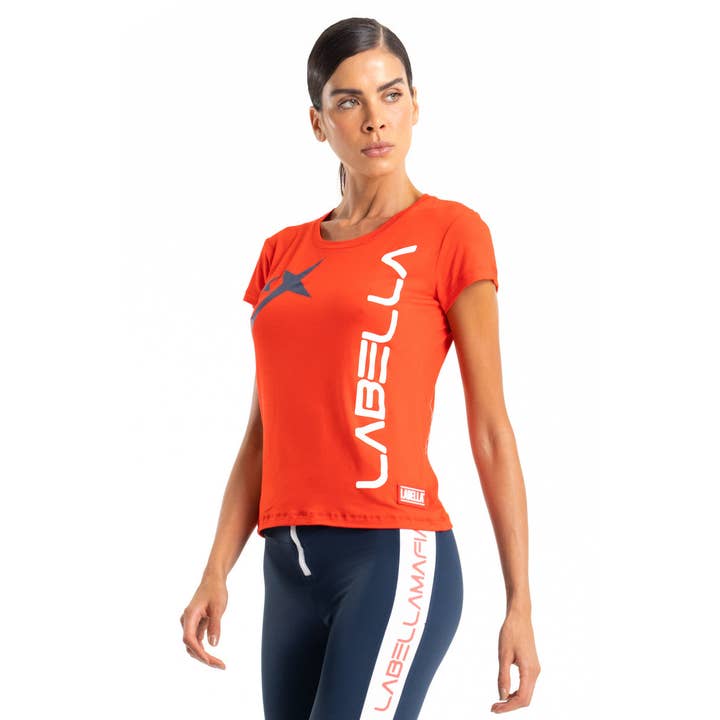 Labellamafia Rød Gravity T-shirt for engroshandel hos Labellamafia