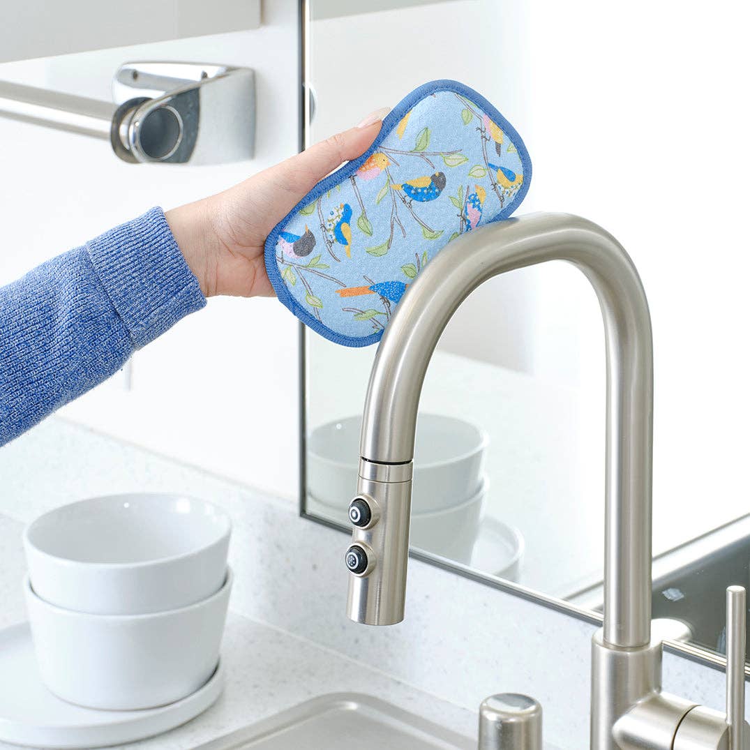 WerkShoppe - Wholesale Cleaning Sponge - Floral Finch & Friends Scrubbie Set3