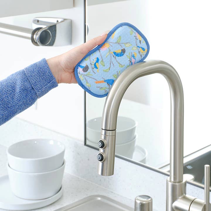 WerkShoppe - Wholesale Cleaning Sponge - Floral Finch & Friends Scrubbie Set3