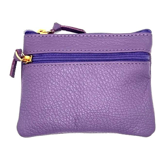 Italiensk lædernøglering pung - Lavendel for engroshandel hos Elegant Italian