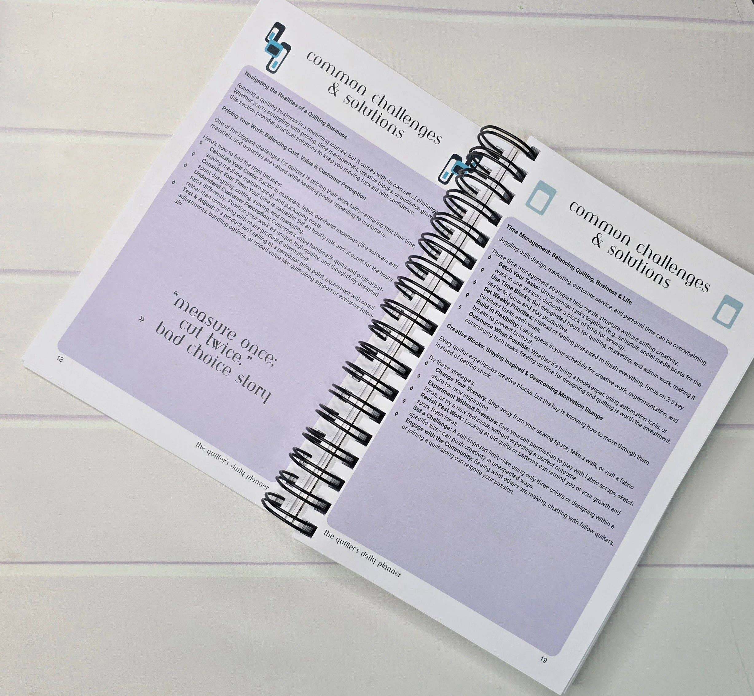 Gingerberry Quilts - Wholesale Planner - The Quilter's Daily Planner4