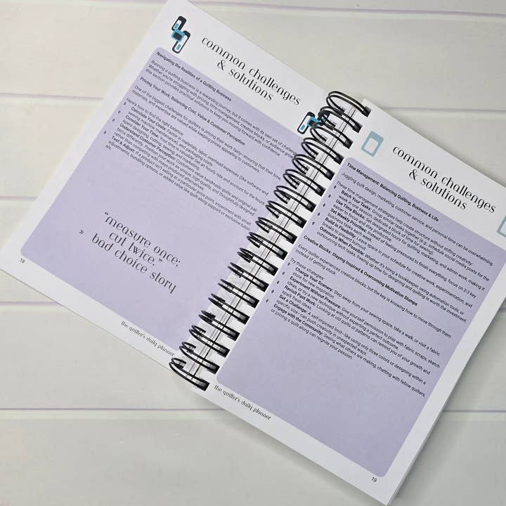 Gingerberry Quilts - Wholesale Planner - The Quilter's Daily Planner4