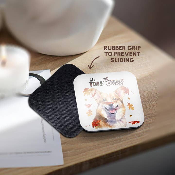 3dRose - Wholesale Coasters - 3dRose, Funny Thanksgiving Pembroke Welsh Corgi Dog for Dog Lovers, Coaster10