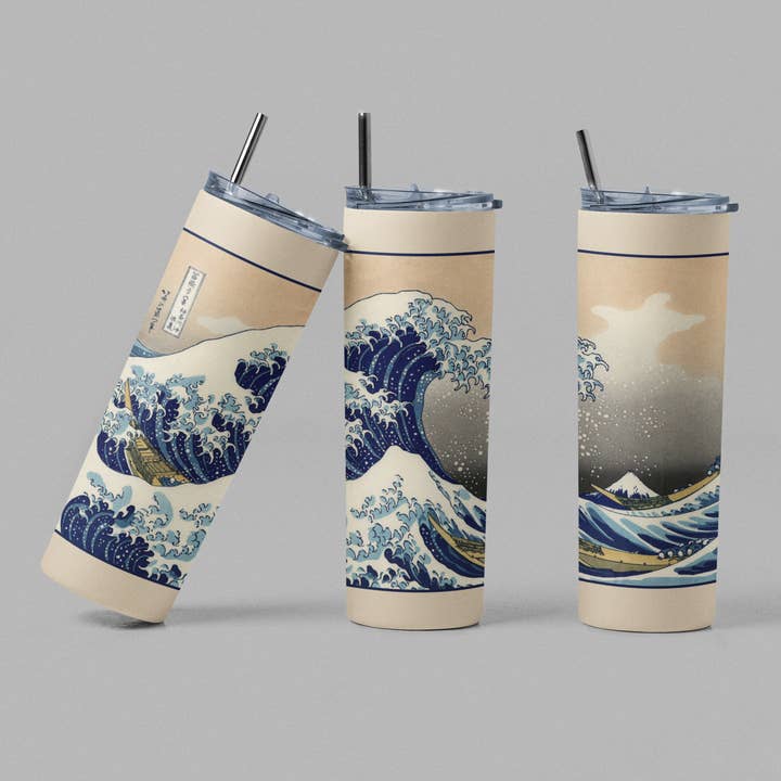 The Big Wave Japanese Art Tumbler for wholesale by The Geek Boutique