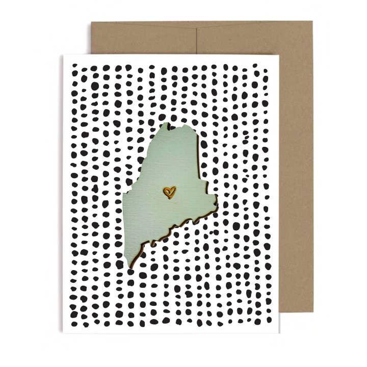 Maine Heart Magnet w/Card for wholesale by SnowMade