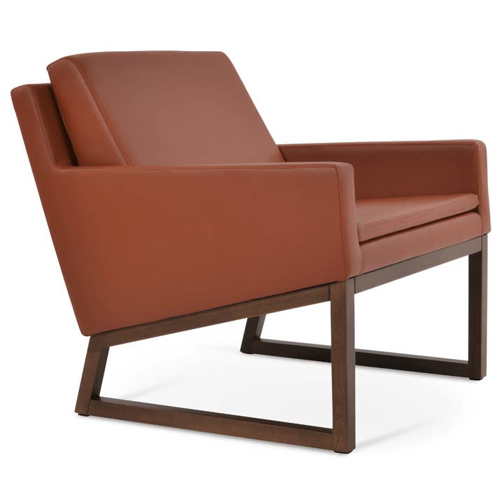 Fauteuil en cuir Nova Lounge Chair pour la vente par Your Bar Stools