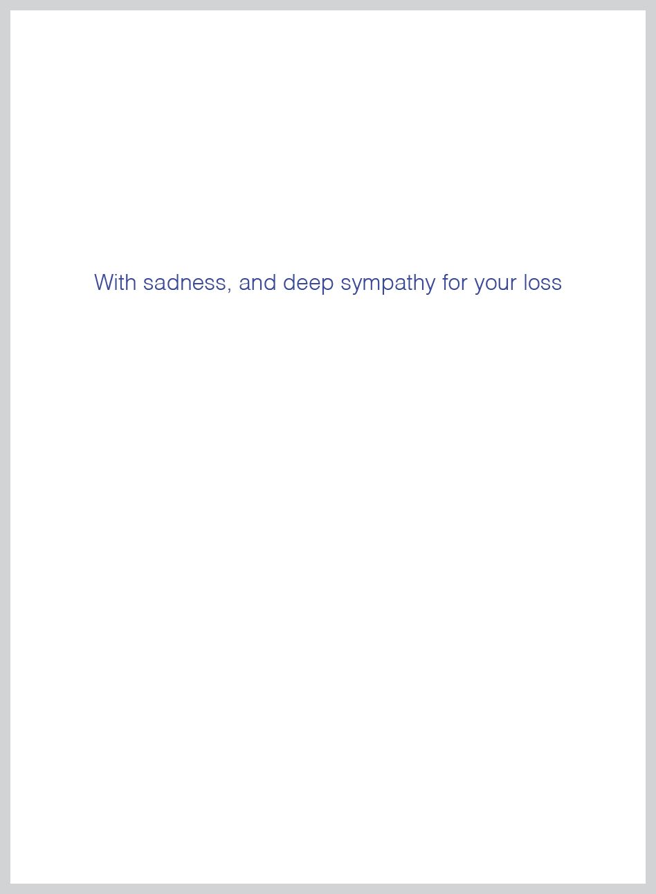 The Borealis Press Inc - Wholesale Sympathy Card - There is a sacredness Sympathy Greeting Card 1