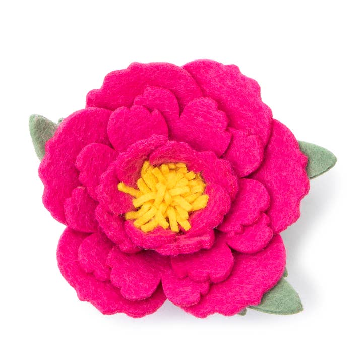 Peony Spring Dog Collar Flower Attachment for wholesale by The Foggy Dog