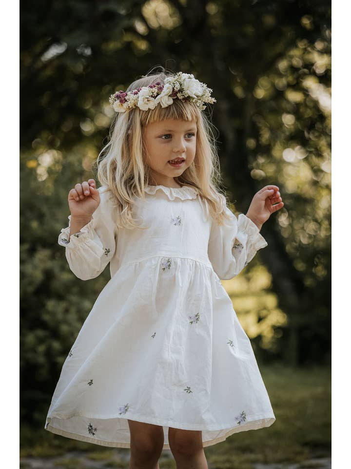 Annie & Charles - Wholesale Dress - Baby - Annie&Charles® Baby Bloomer/dress with collar SPRING FLOWERS