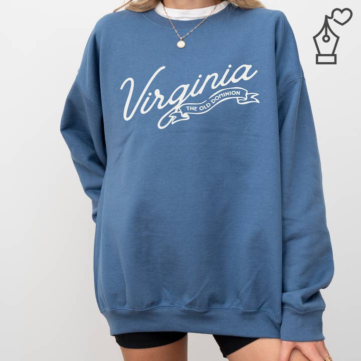Virginia Crewneck-tröja, Virginia State Pride för wholesale av KylieBeth Designs
