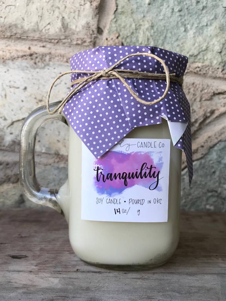 Tranquility Soy Wax Candle for wholesale by Remedy Candle Co