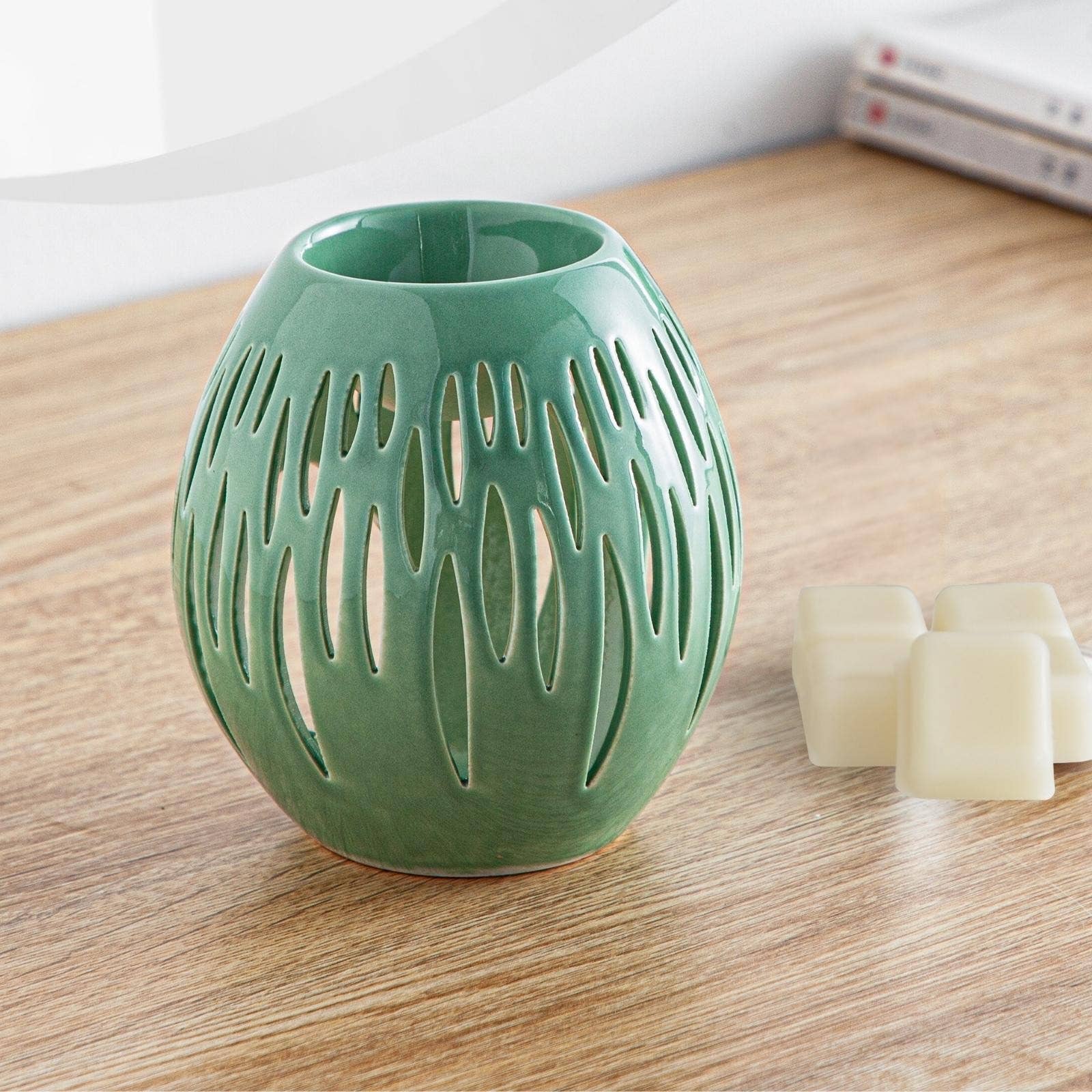 Zen'Arôme - Wholesale Oil Warmer - Ovali Olive ceramic wax warmer and melts7