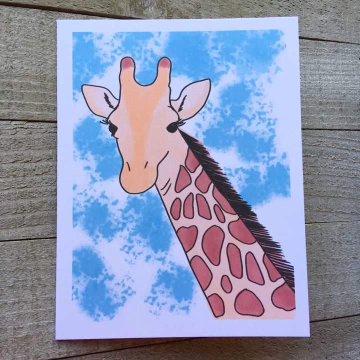 Cartão de girafa por atacado de Ink Delights