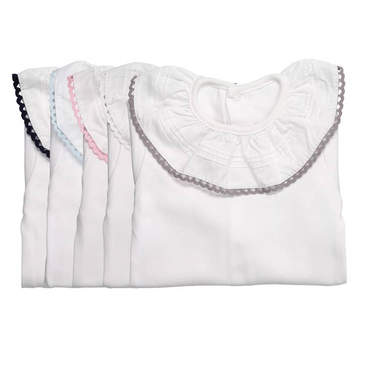 Bean Baby Clothes - Wholesale Bodysuit (Non-Footed) - Baby - Cotton Baby Bodysuit Onesie with Greek Lace Collar
