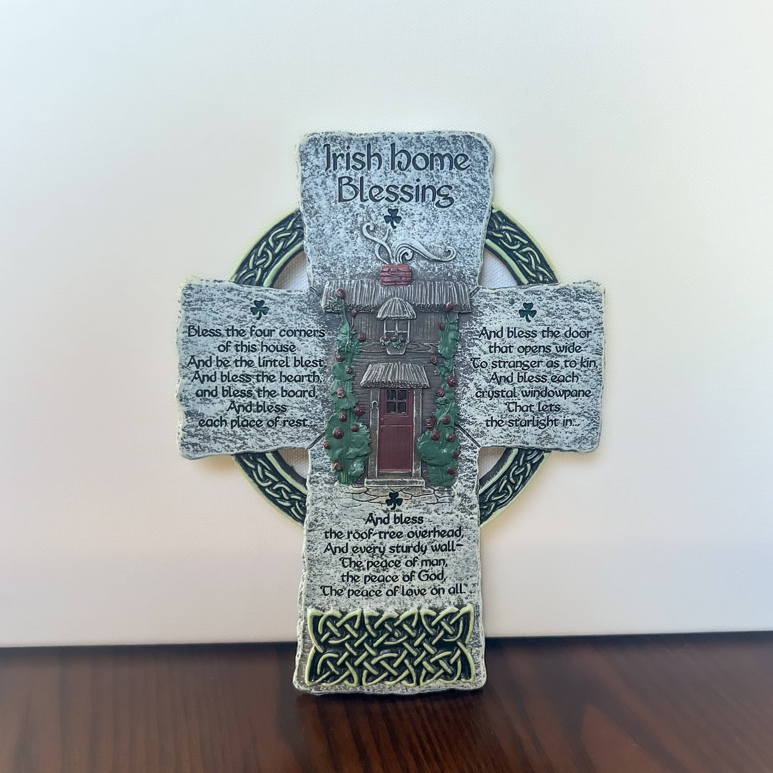 Abbey + CA Gift - Wholesale Wall Cross - Irish Home Blessing Wall Cross Plaque1