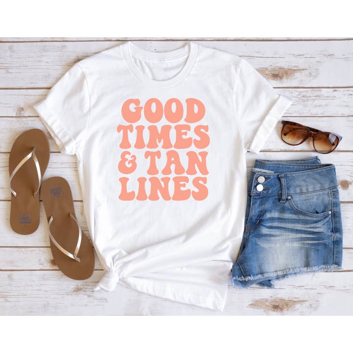 Good Times and Tan Lines Shirt for wholesale by Wild & Untamed Designs