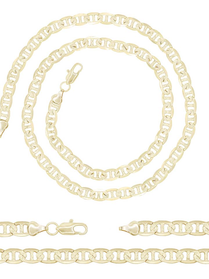 Mariner Diamond-Cut Chain 14K Gold Filled Necklace 24" for wholesale by Sun Imperial
