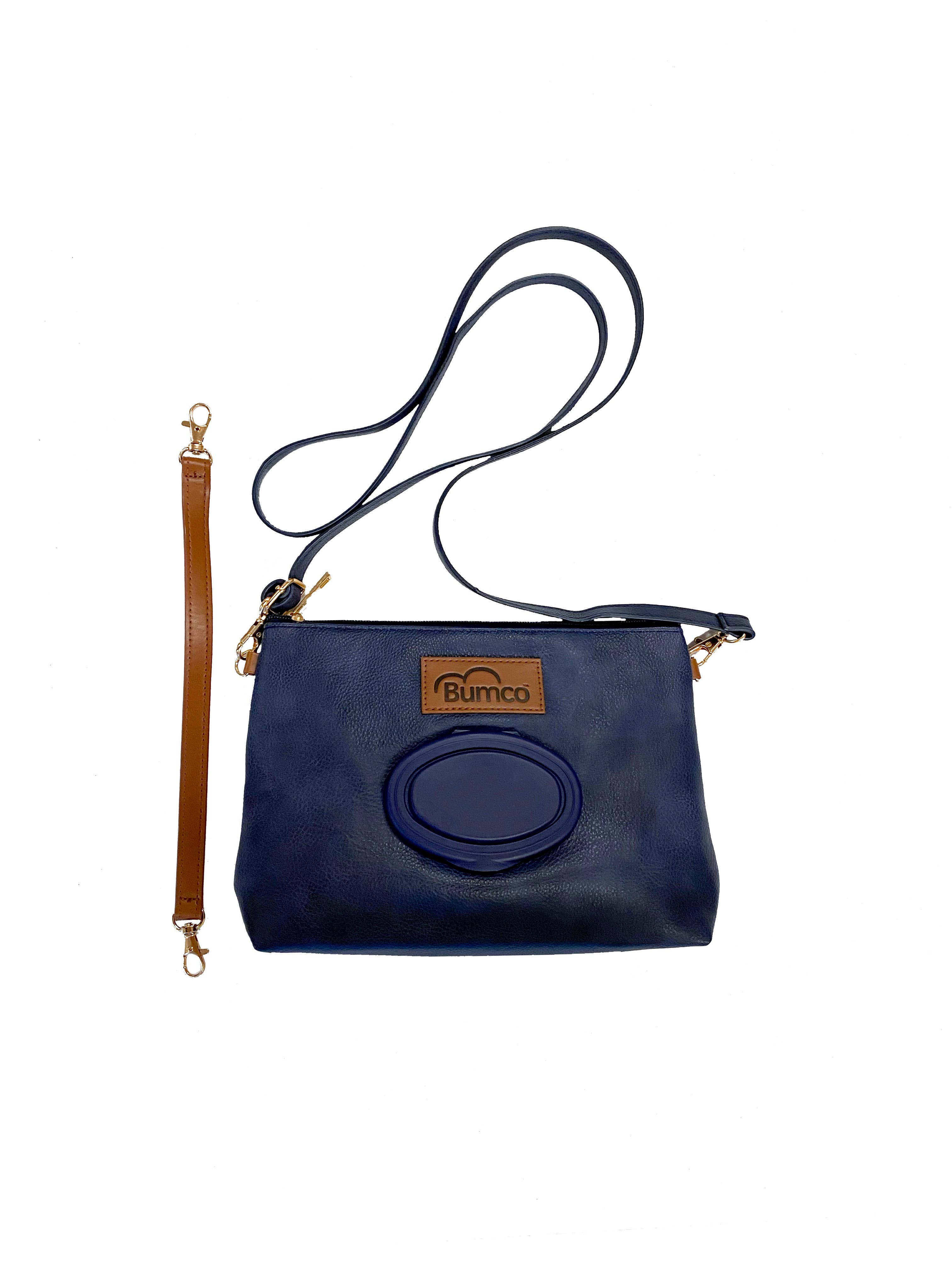 Bumco - Wholesale Diaper Bag - Baby - Bumco Vegan Leather Diaper Clutch - Denim/Navy3