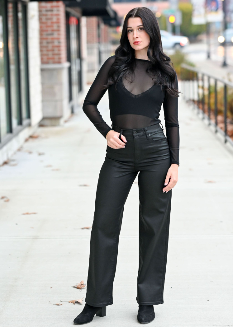 ELIETIAN - Wholesale Gebreide top - Dames - Doorschijnende top met lange mouwen1