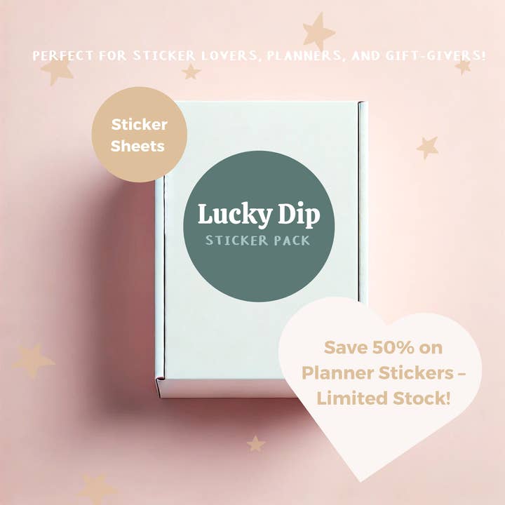Planner Stickers Lucky Dip Box for wholesale by Frame Your World Shop