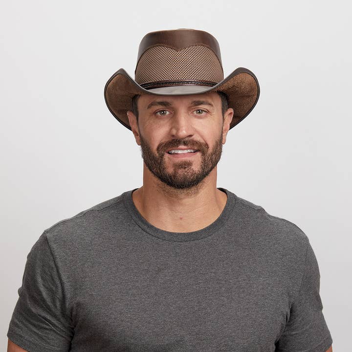 American Hat Makers - Wholesale Cowboy Hat - Unisex - Lightweight Leather Western Hat - Style Durango