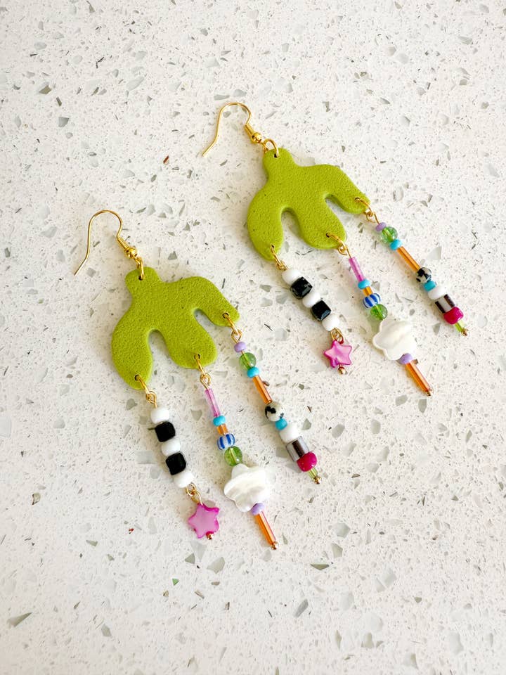 Harlequin Desert Earrings for wholesale by Lemon Lee Studio