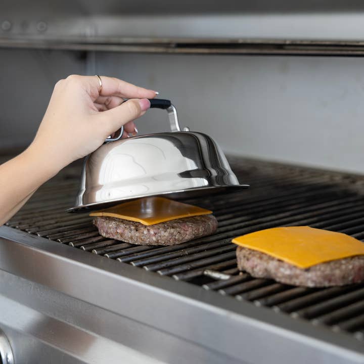 Fox Run Brands - Wholesale Kitchen Tool/Gadget - Outset Stainless Steel Cheese Melting Dome, 7.5” x 7.5” x 4”