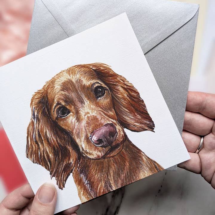 Working Cocker Spaniel Most Pupular Greetings Card for wholesale by Amber Marie Studio