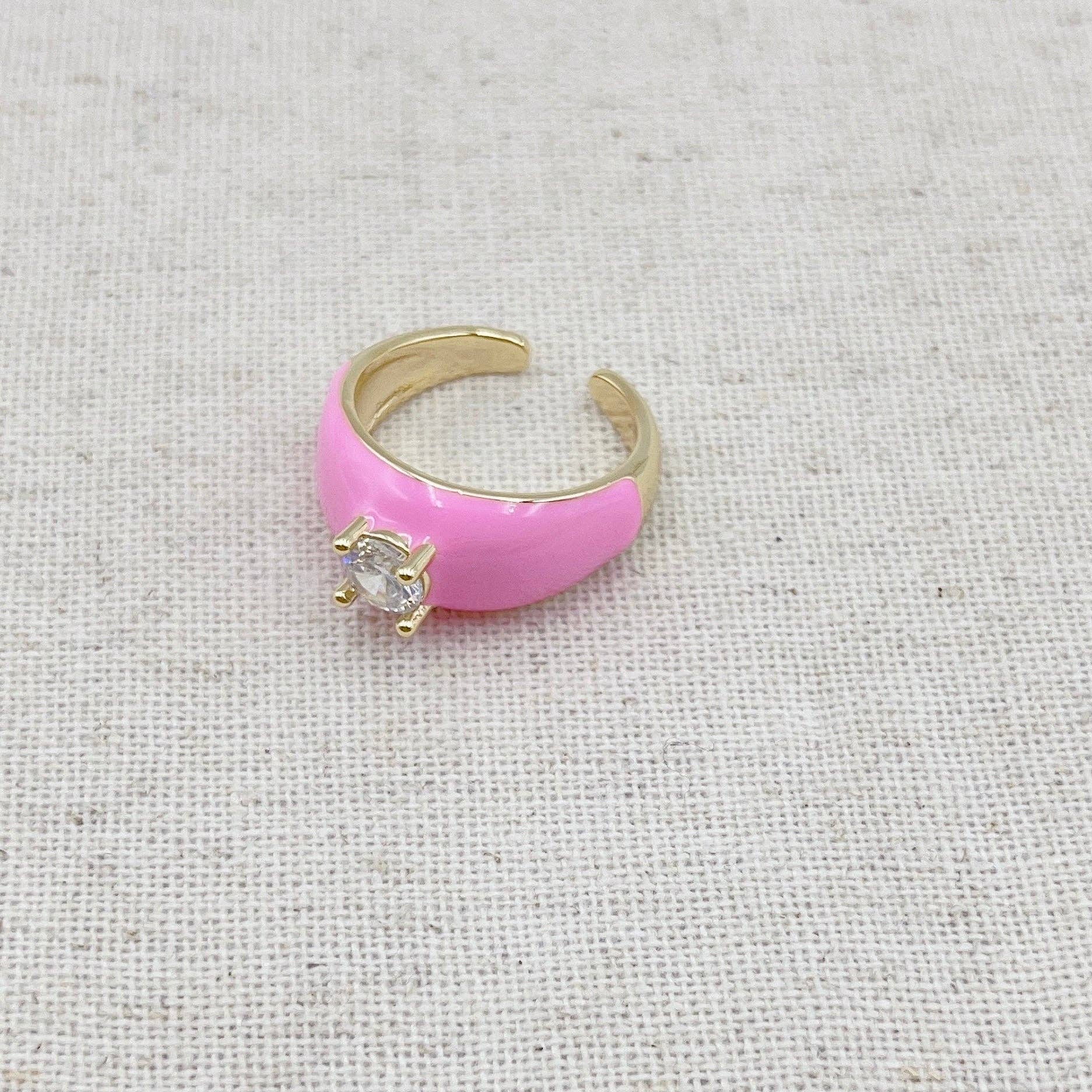 Treasure Jewels Inc. - Wholesale Single Stone/Solitaire Ring - Clouds pink ring One Size1