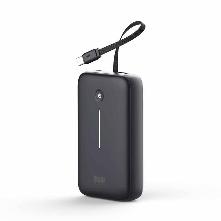 PowerFlex 20KPD 30W Powerbank with Built-In USB-C Cable Black for wholesale by Blu Element