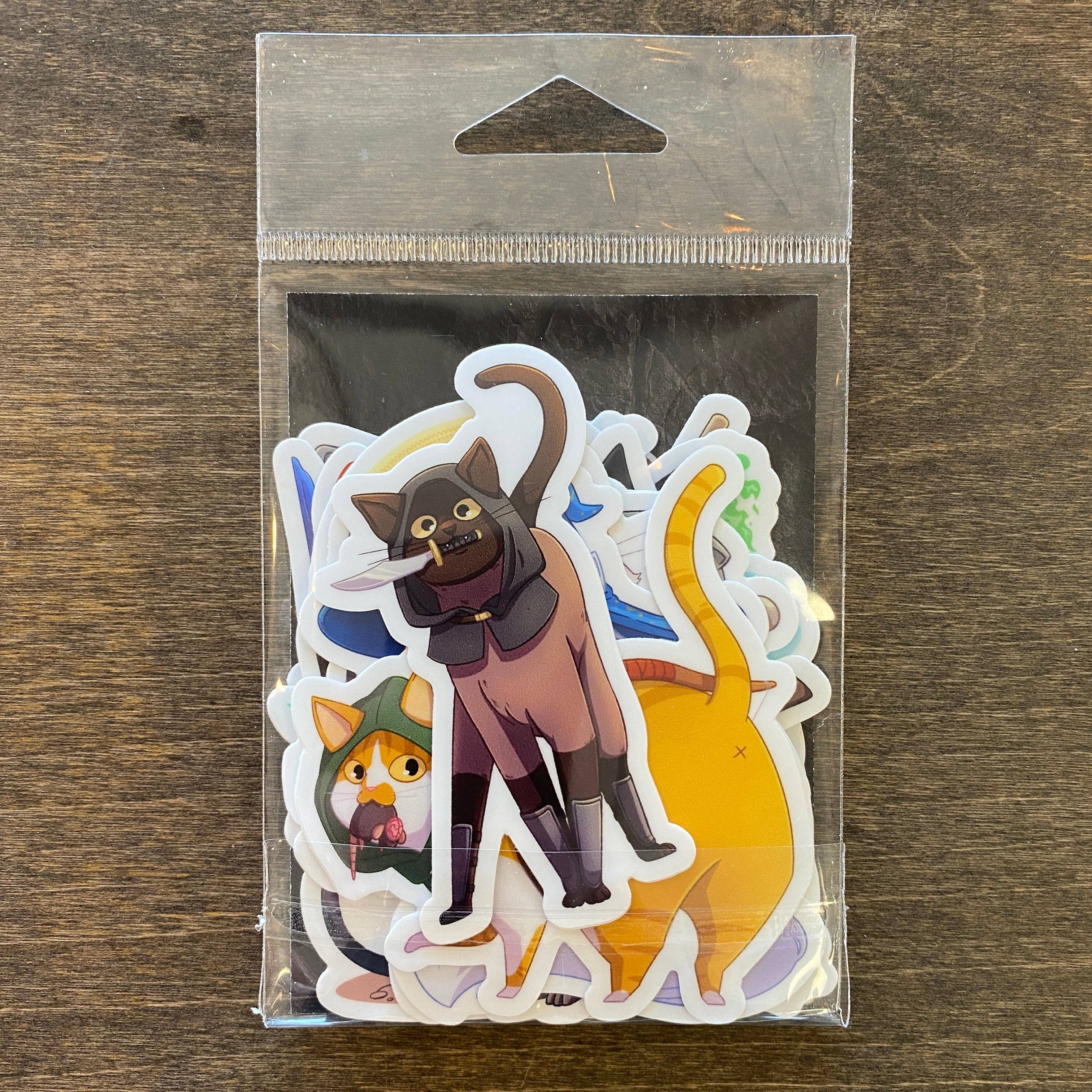 Riftgate - Wholesale Sticker - D&D Cat Sticker Pack1
