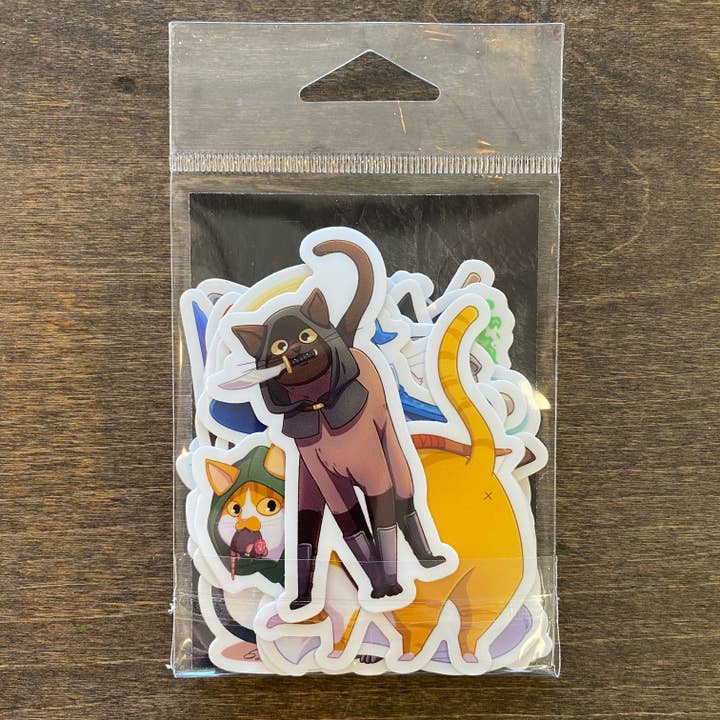 Riftgate - Wholesale Sticker - D&D Cat Sticker Pack1