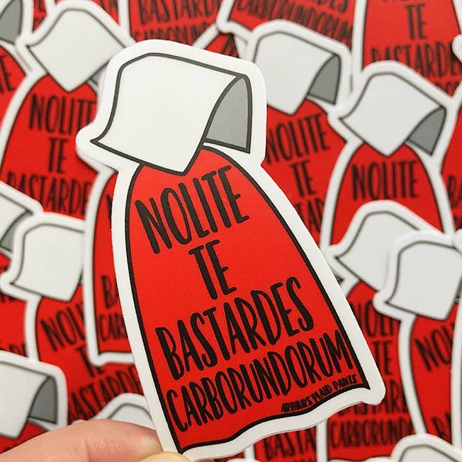 Handmaid's Tale sticker for wholesale by Arthur's Plaid Pants