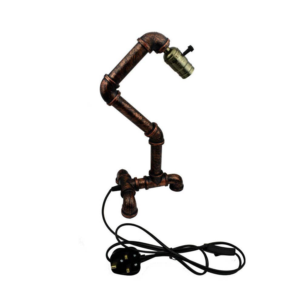Ledsone - Wholesale Accent/Desk Lamp - Rustic Red Retro Industrial Table Lamp Lamps E27 Water pipe1