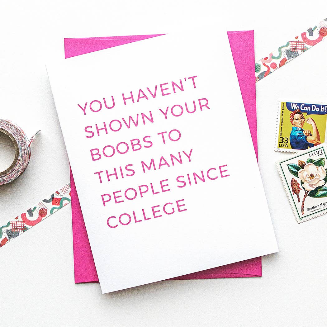 Jones Street Press - Wholesale Encouragement Card - Funny Breast Cancer Support Greeting Card - The Boob Show2
