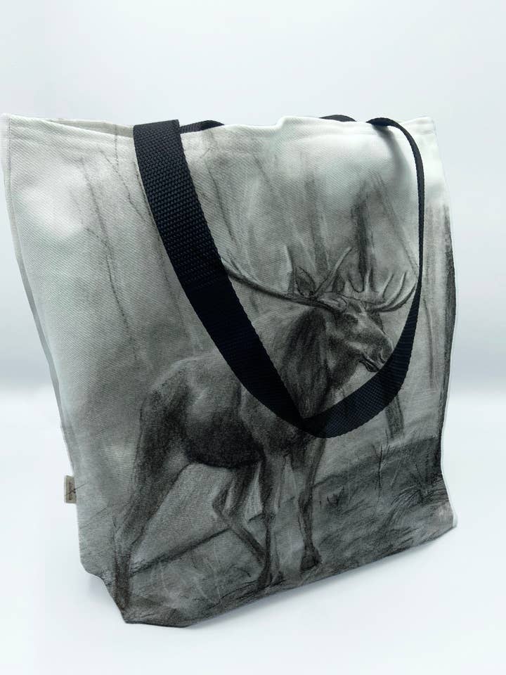 Canadian Souvenir Moose Tote bag for wholesale by The Doodle Diary