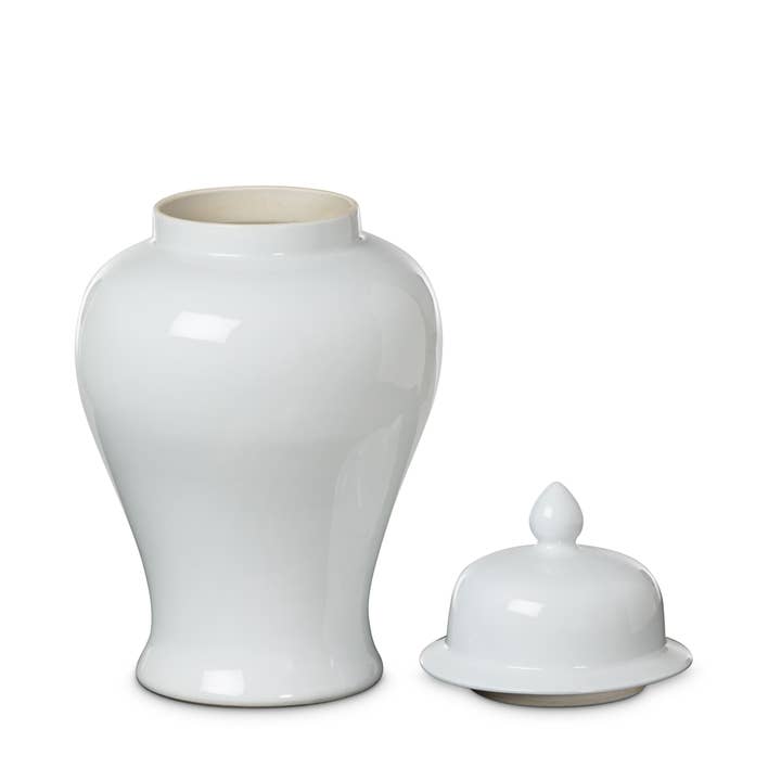 Park Hill Collection - Wholesale Decorative Figurine - Imperial Ceramic Ginger Jar, Ivory, Large1