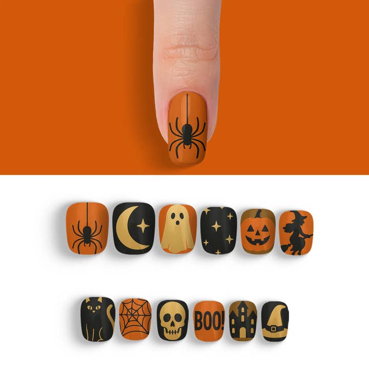 FYNE BODY - Wholesale Press-on/fake nails - Ghoul's Gold Glamour Halloween Press-On Nails52