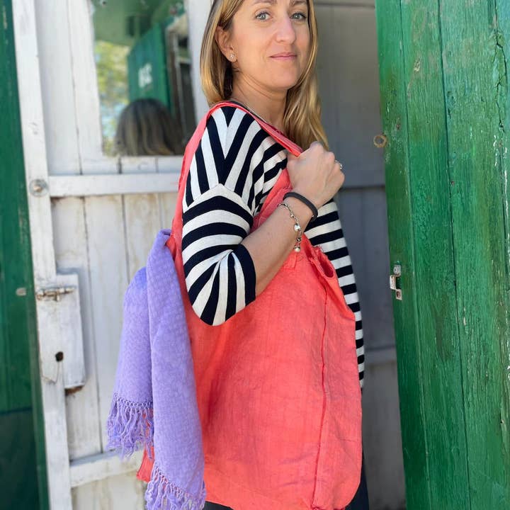 Heyfoo - Vendita all'ingrosso Borsa tote - Donna - Borsa in tela di canapa tinta in Italia7