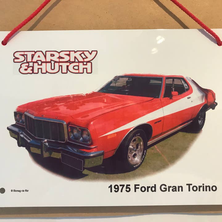 Ford Gran Torino 1967 - Metal Plaque (A6, A5 or 20x30cm) for wholesale by Witherden's Workshop