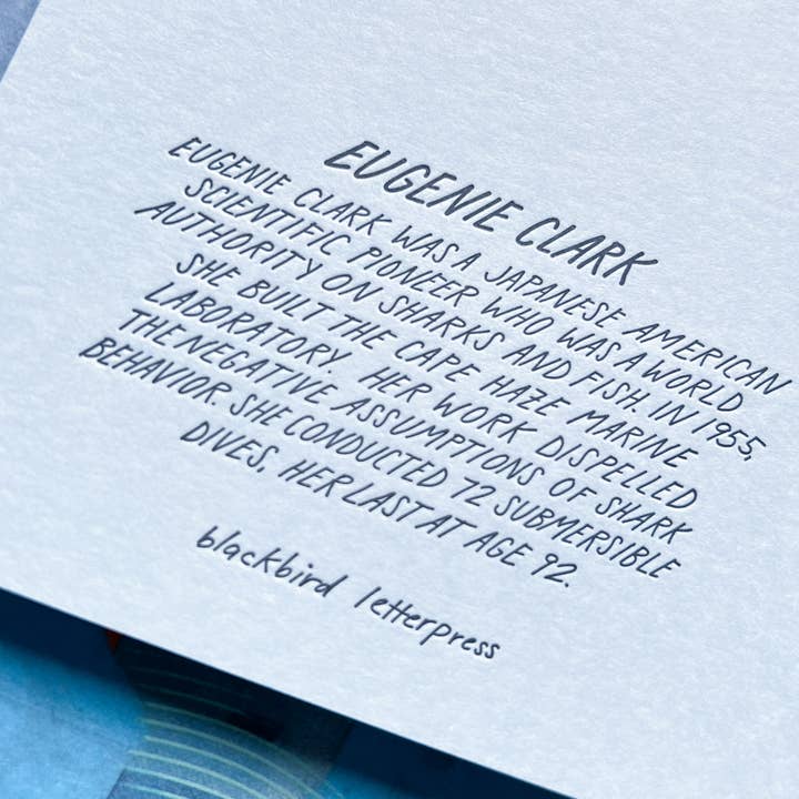 Blackbird Letterpress â wholesale Everyday greeting card â Eugenie Clark letterpress card4